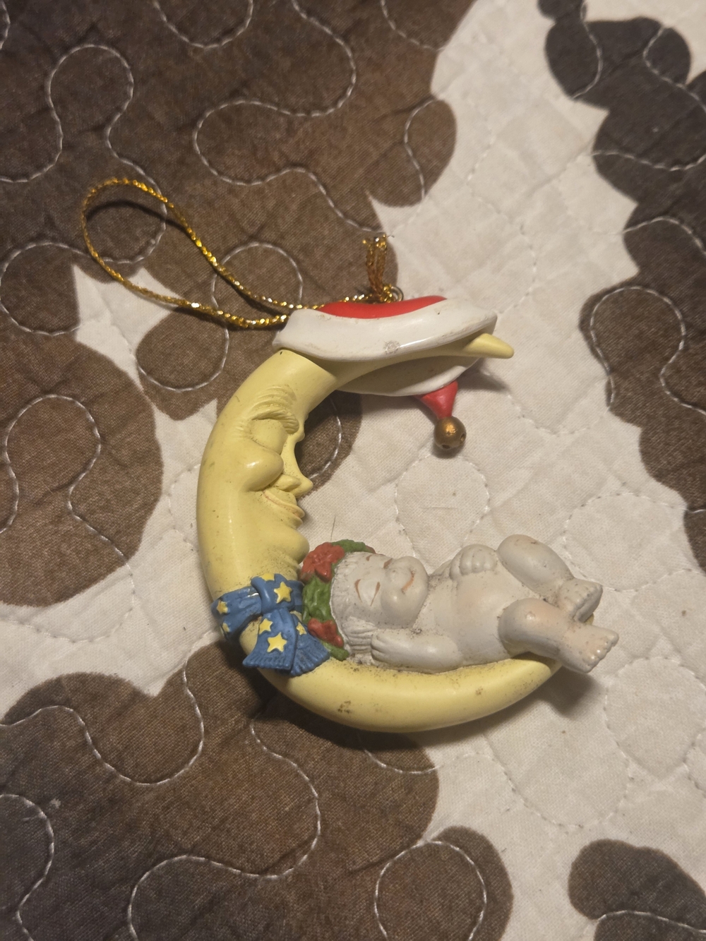 Crescent Moon Ornament - Baby Celestial Cast Art Industries Angel